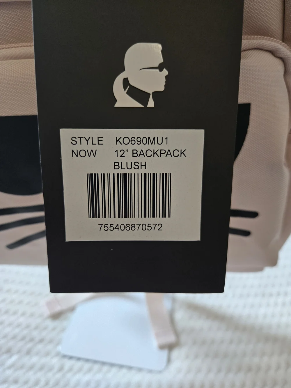 NWT Karl Lagerfeld Pink Cat Graphic Mini Backpack